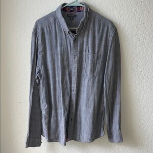 Eddie Bauer Gray Casual Button Down Shirt Relaxed Fit
